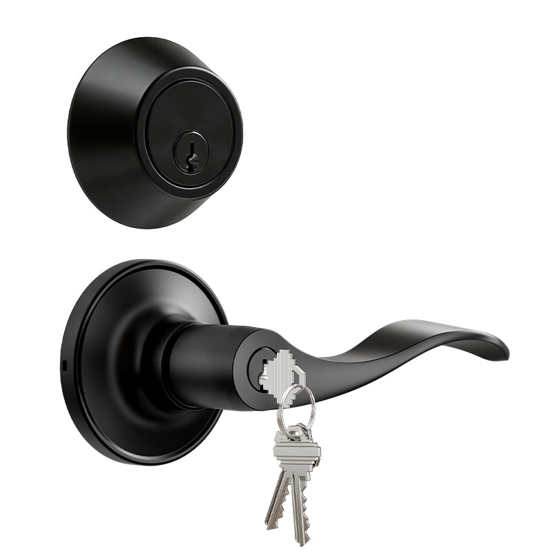 Veise DL01-C Keyed Alike Front Door Lever – Satin Nickel
