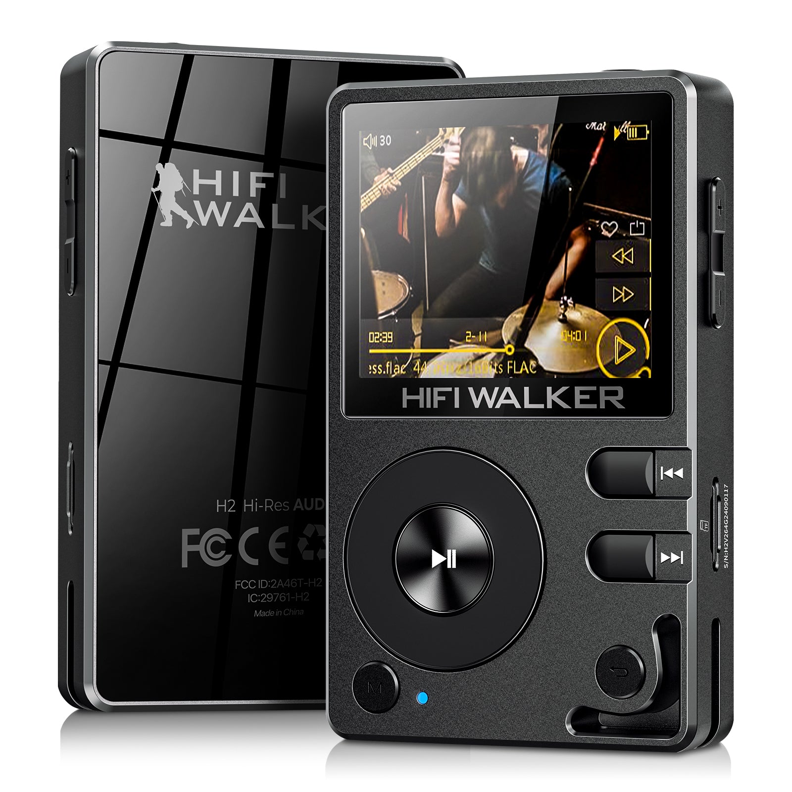 HIFI WALKER H2 Hi-Res Audio Player – 64GB / Black