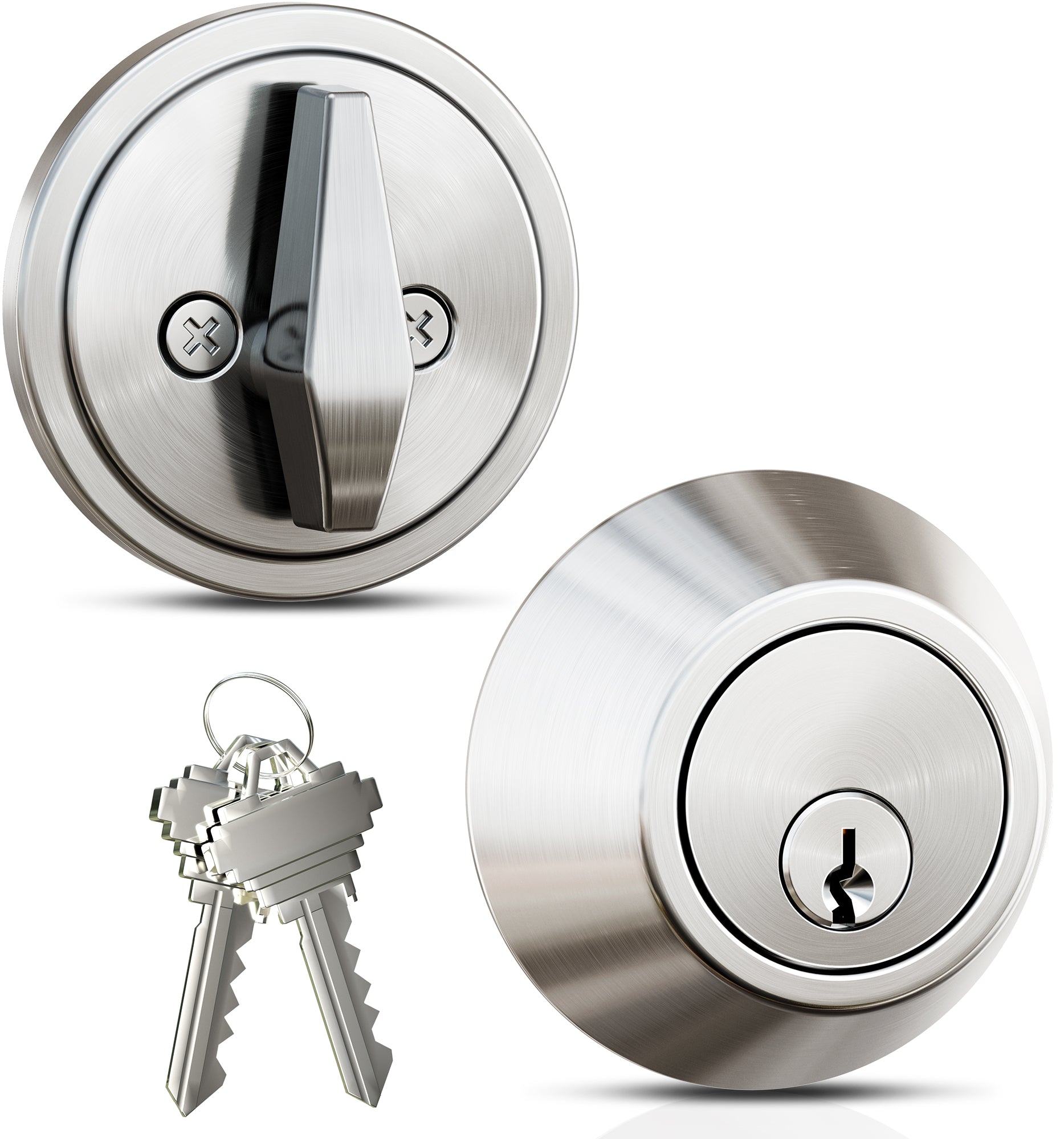 Veise D01 Single Cylinder Deadbolt – Satin Nickel