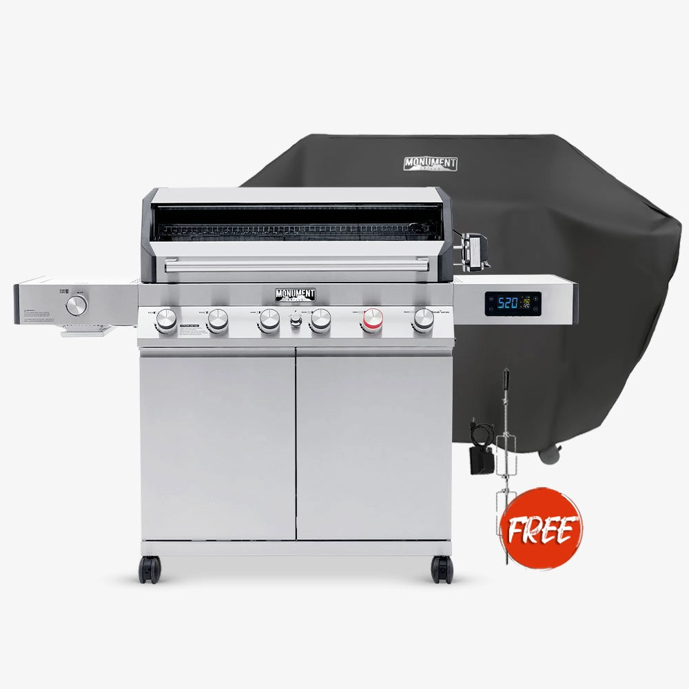 Denali 605Pro | Stainless Smart Propane Gas Grill – Denali 605Pro (Includes Free Cover & Rotisserie Kit)
