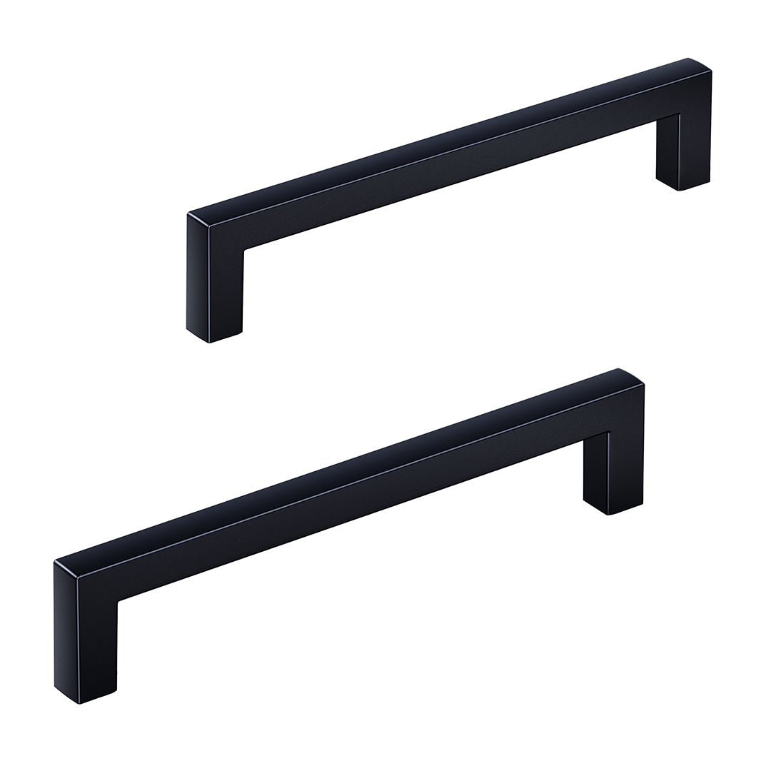 Veise DHZN 5Inch  Kitchen Square Cabinet Handles Matte Black Pulls – 15 Pack