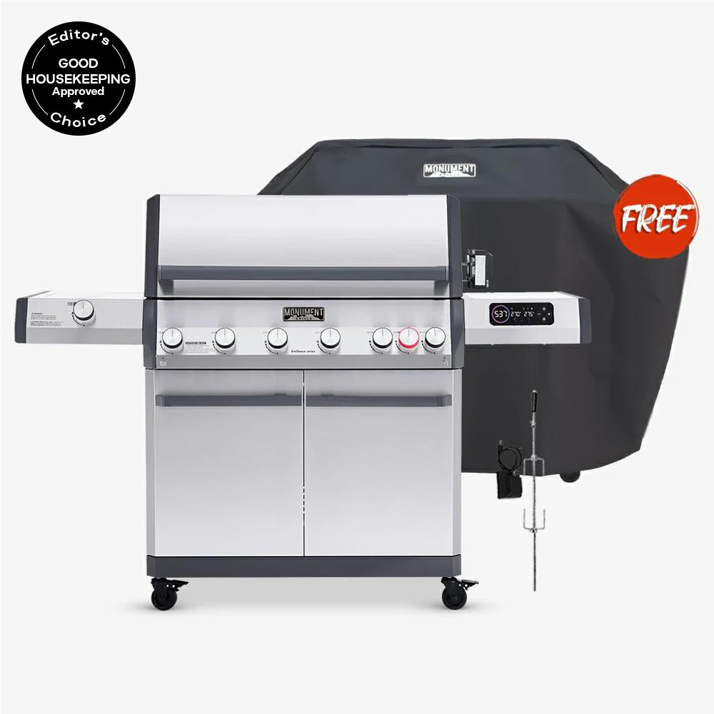 Eminence 605 | Master Power Stainless Natural/Propane Gas Grill – Eminence 605 (Include Free Rotisserie) & Cover