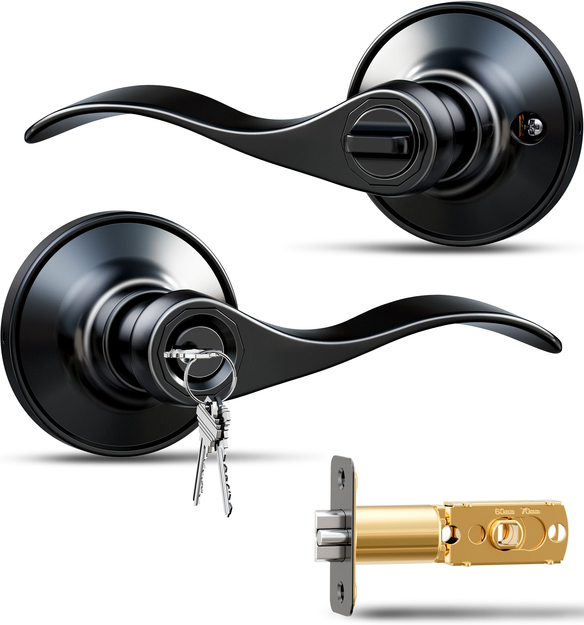 Veise H01-S Lever lock – Matte Black / H02-S (2 Pack)