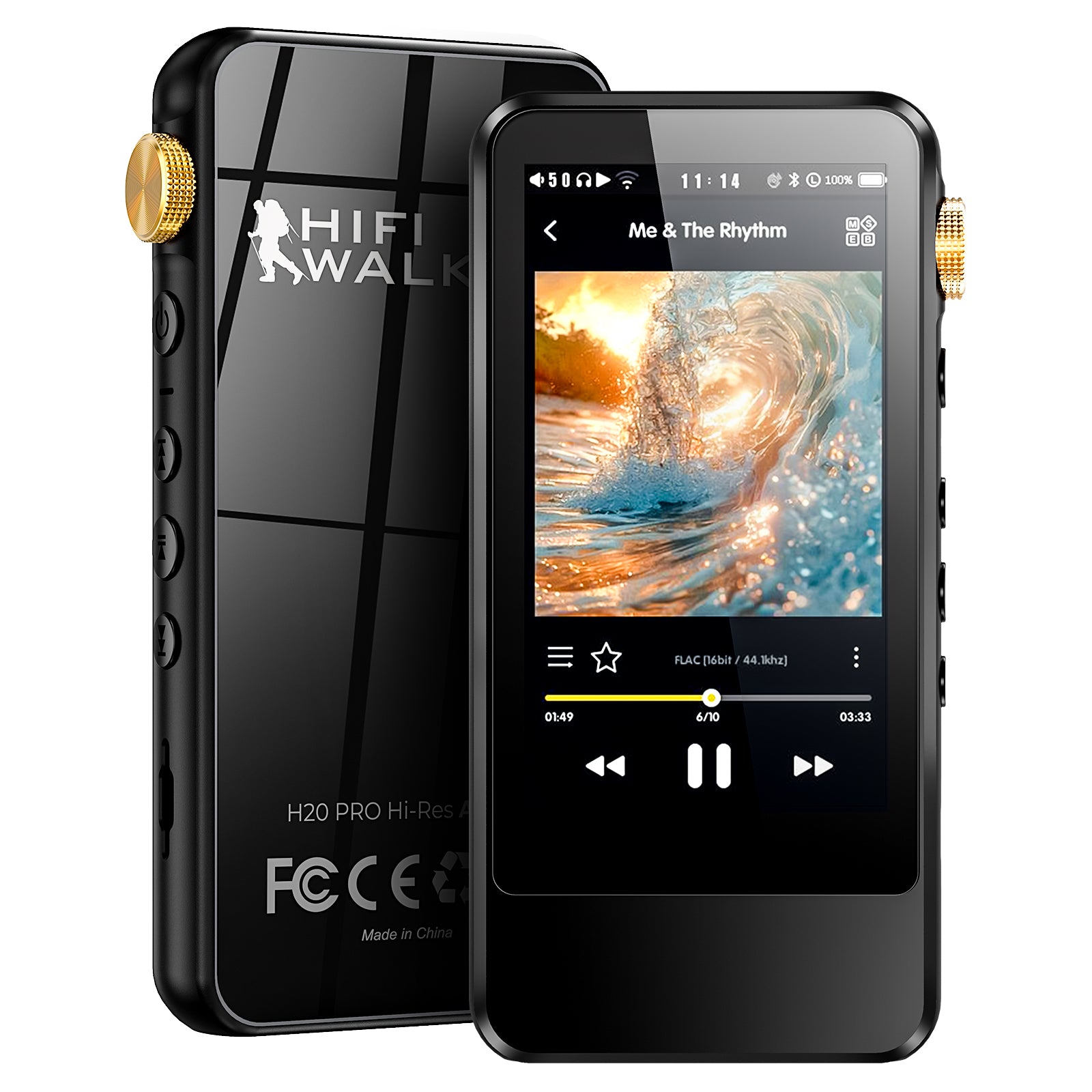 HIFI WALKER H20 Pro Hi-Res Audio Player – 128GB / Black
