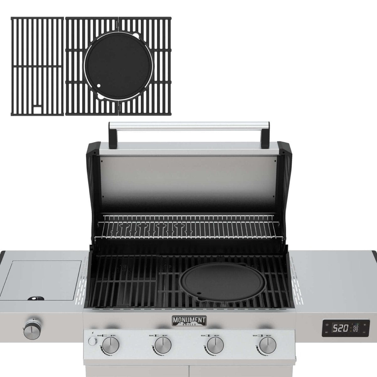 Multifunction Cast Iron Grill Grate – Grill Grate & Round Cooking Plate (Include Round Grill Grate)