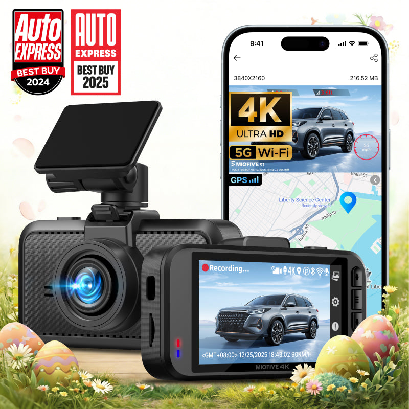 MIOFIVE Dash Cam S1 4K UHD Front Dash Camera(32GB Card Not Included)(UK)