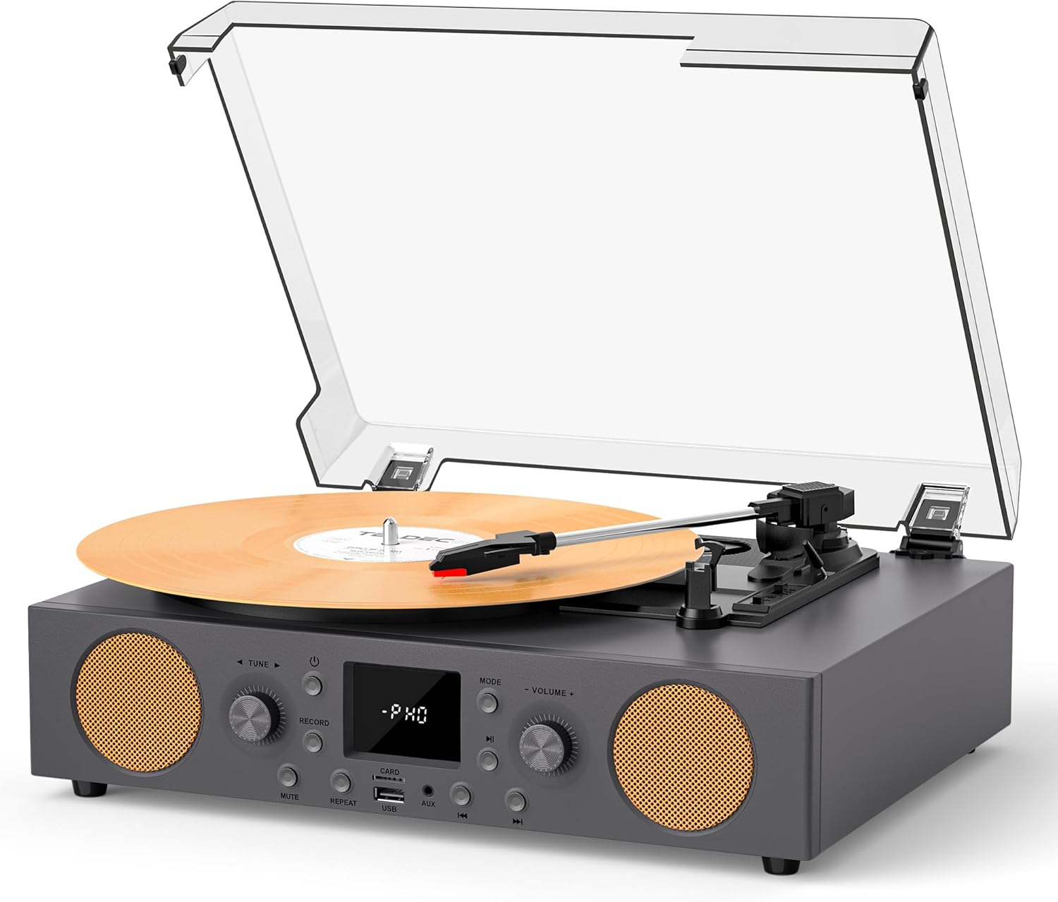 TE-103 Vintage Turntable FM Radio USB SD Recording and Bluetooth