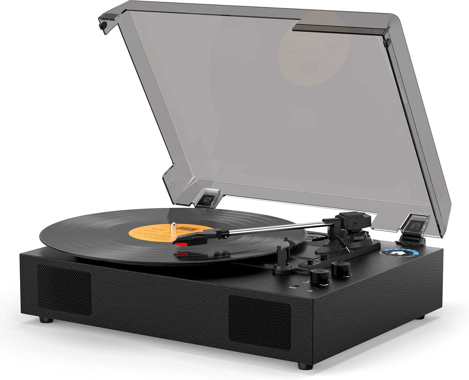 TE-2017A Vintage Bluetooth Turntable Bass and Treble Control