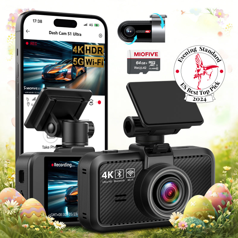 MIOFIVE Dash Cam S1 Ultra 4K+4K UHD Dual Dash Camera(UK)
