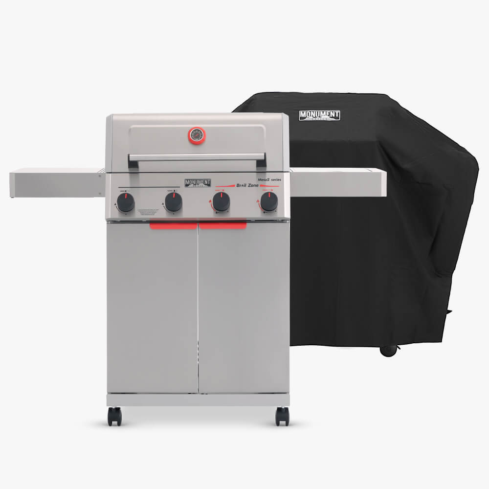 Mesa II 410BZ | Stainless Propane Gas Grill – Mesa II 410BZ + Rain Cover