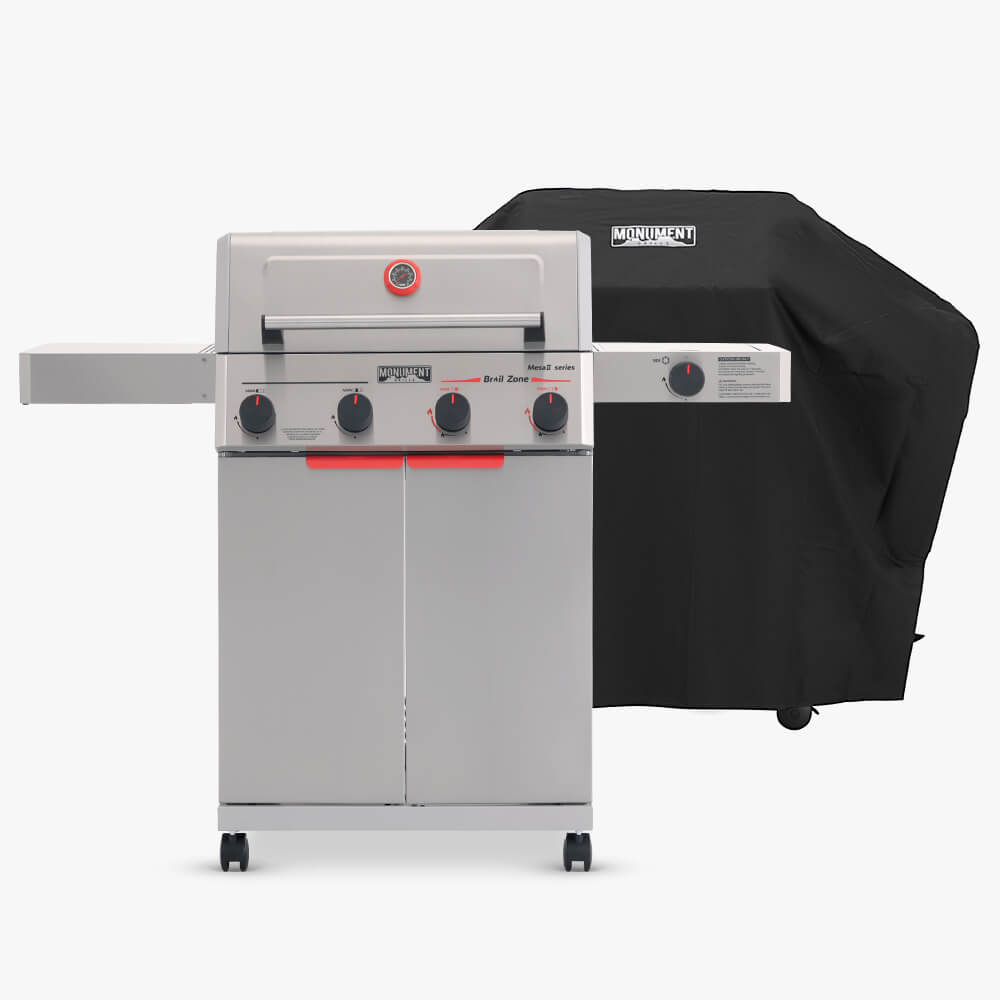 Mesa II 415BZ | Stainless Propane Gas Grill – Mesa II 415BZ + Rain Cover