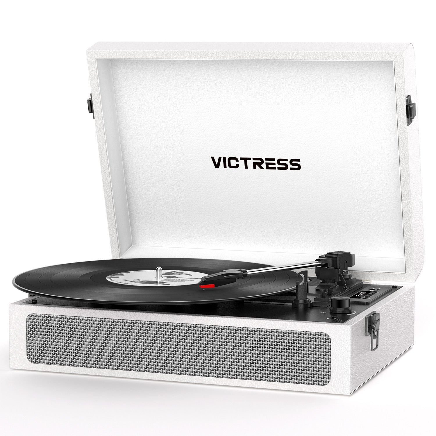 TE-108D Retro Portable Turntable and Stereo Speaker System