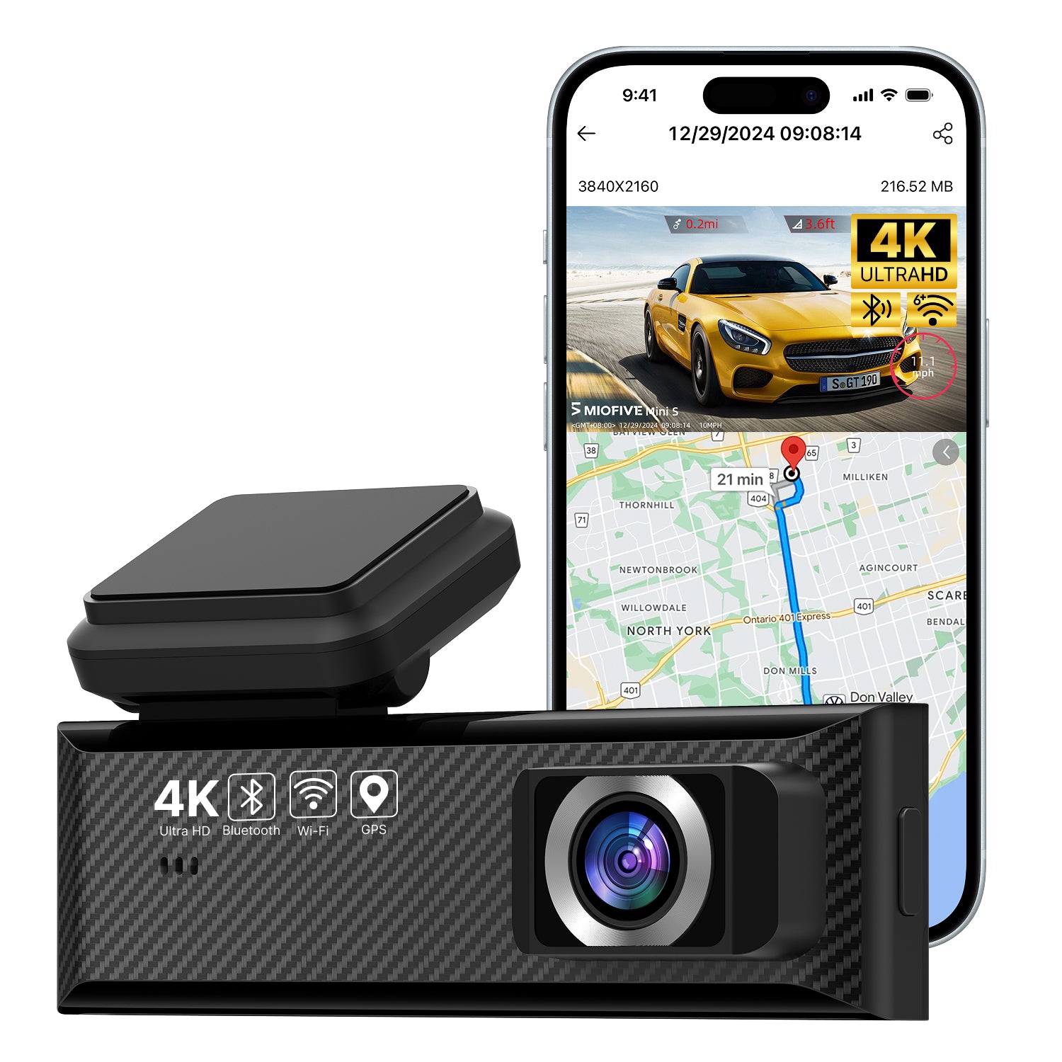 MIOFIVE Dash Cam Mini S 4K UHD Front Car Camera(No SD Card)(UK)