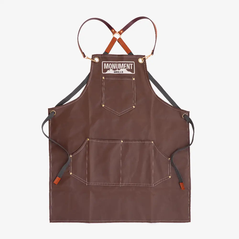 Premium Grill Apron | Built for BBQ Masters – Leather / Coffee