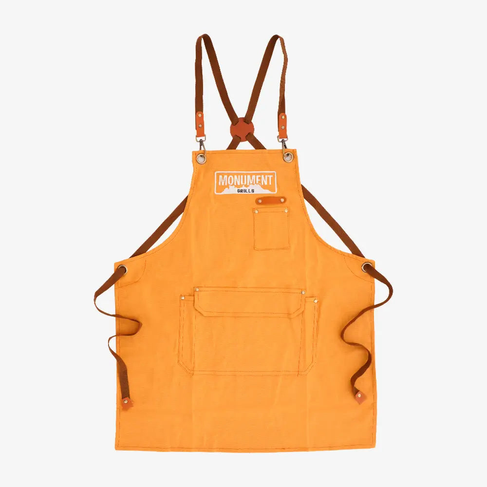 Premium Grill Apron | Built for BBQ Masters – Canvas / Orange