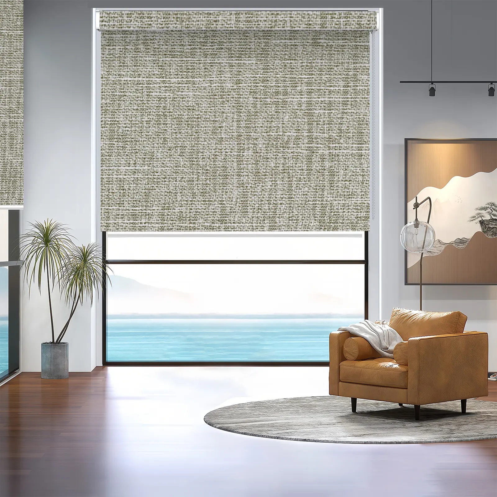 A128 Blackout Curved Shell Roller Shade