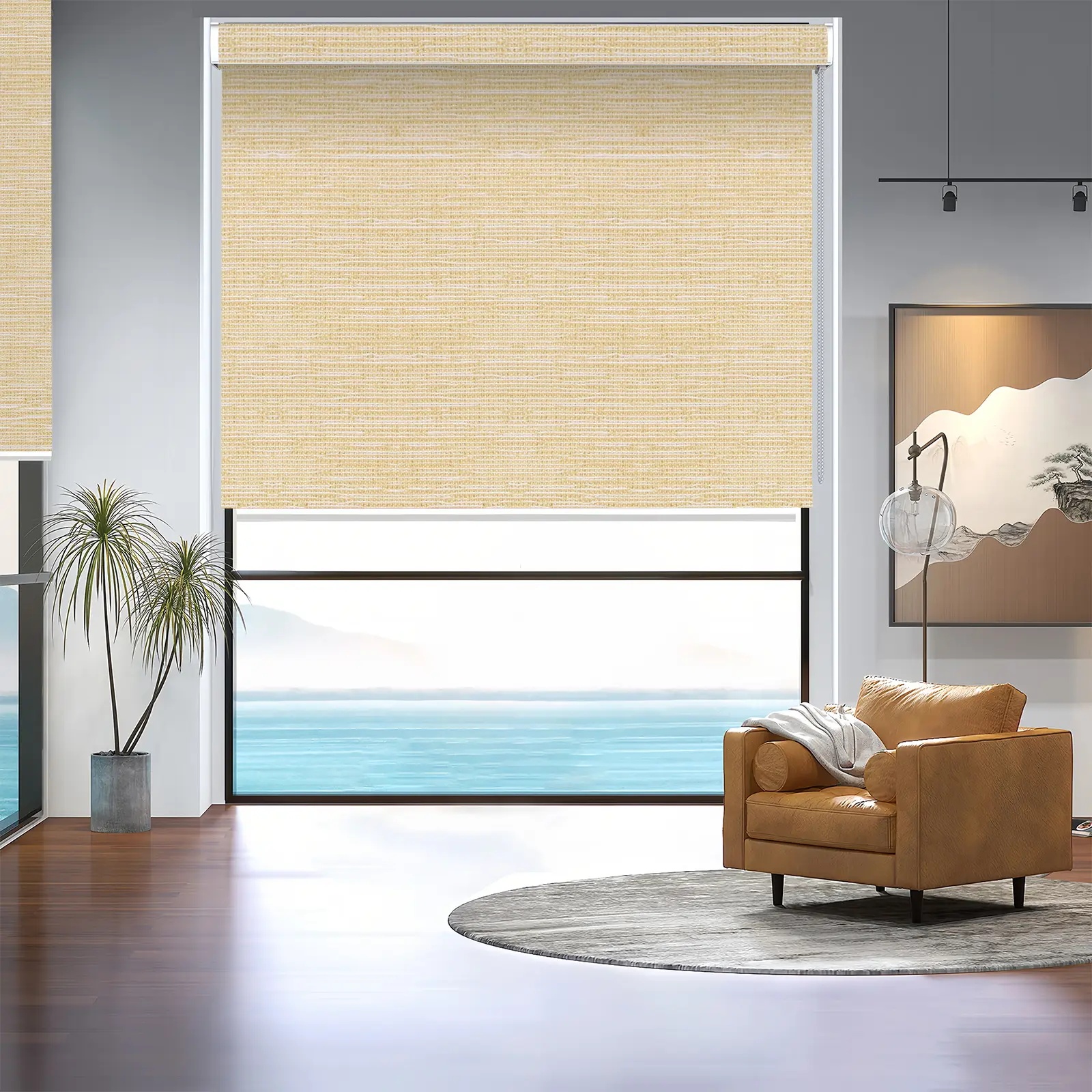 A129 Filter Curved Shell Roller Shade