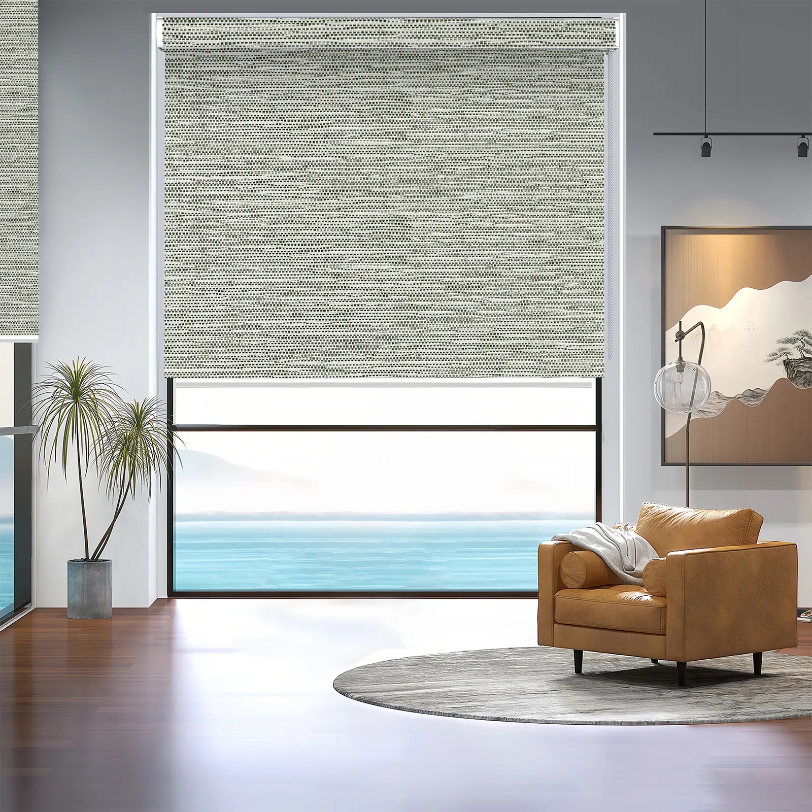 A130 Blackout Curved Shell Roller Shade