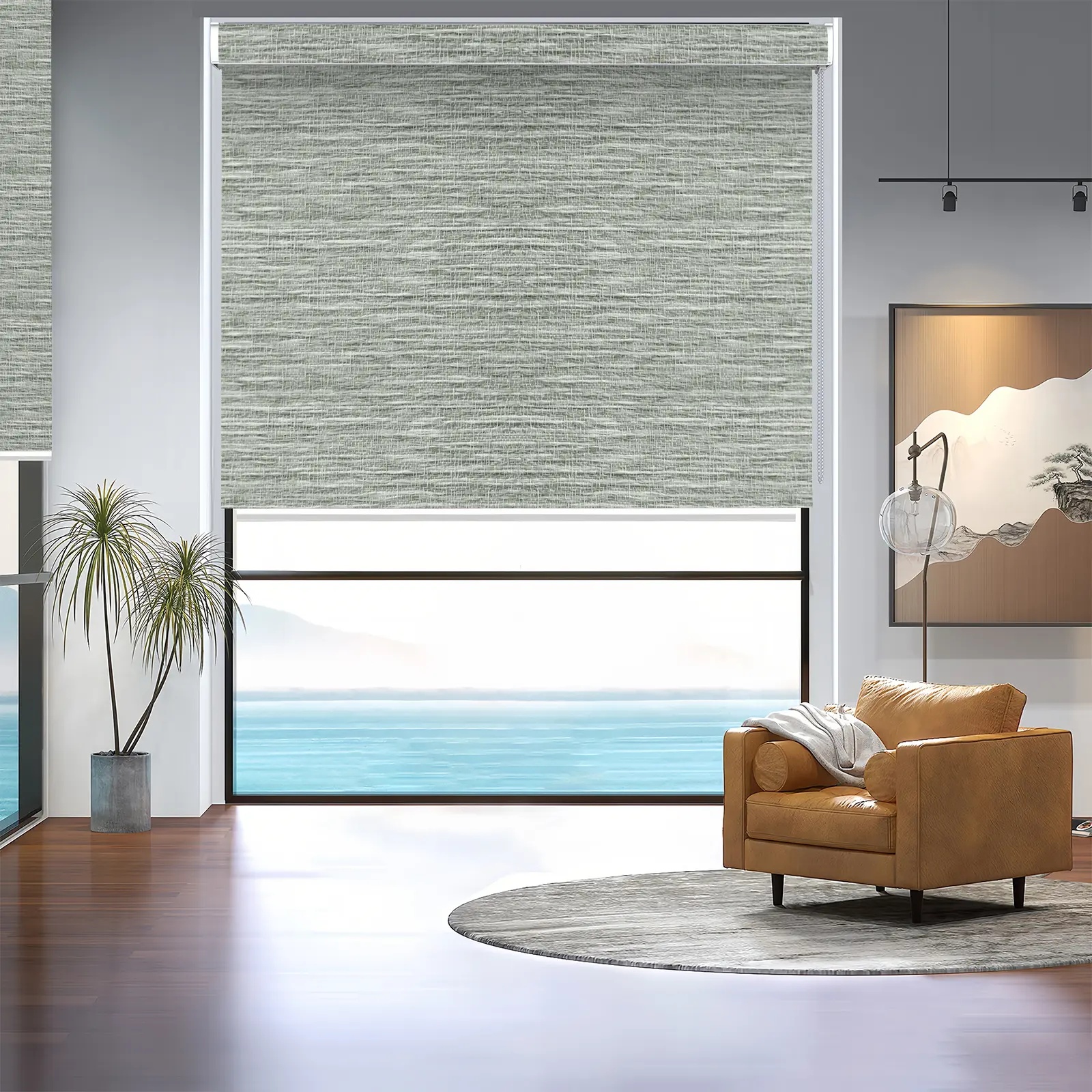 A132 Blackout Curved Shell Roller Shade