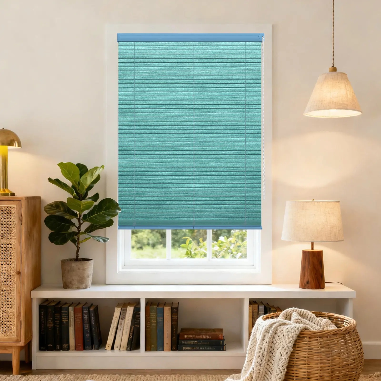 L-Shaped Brushed Finish Aluminum Curved Blinds