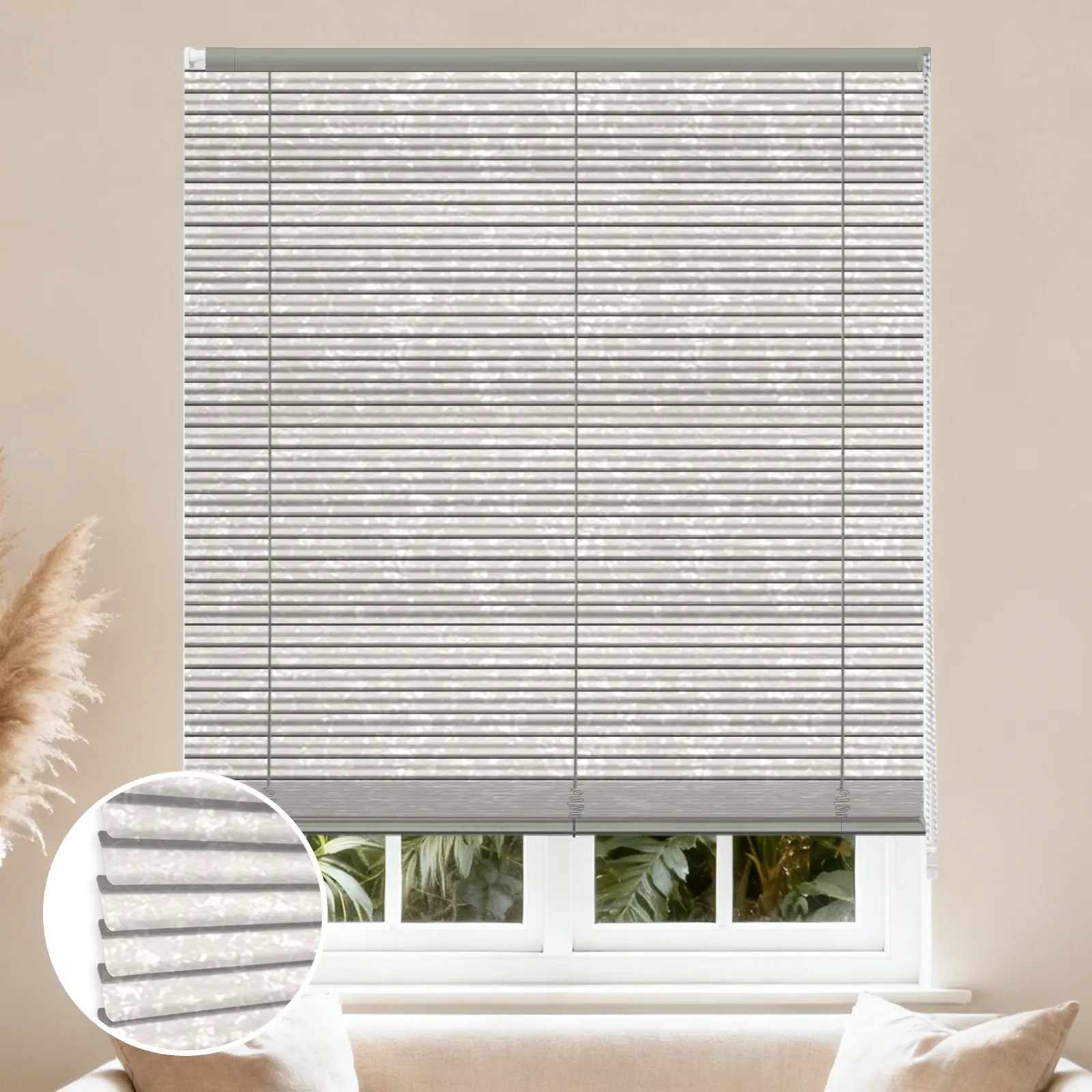 S-Shaped Frosted Finish No-Drill Aluminum Curved Blinds