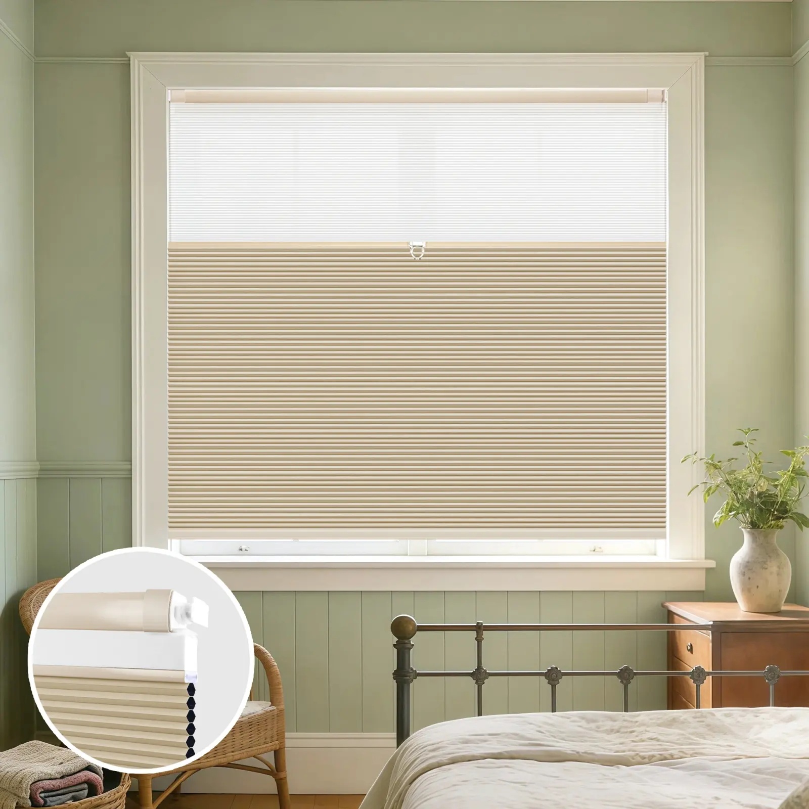 No Drill Day and Night Cellular Shades – Arch Design