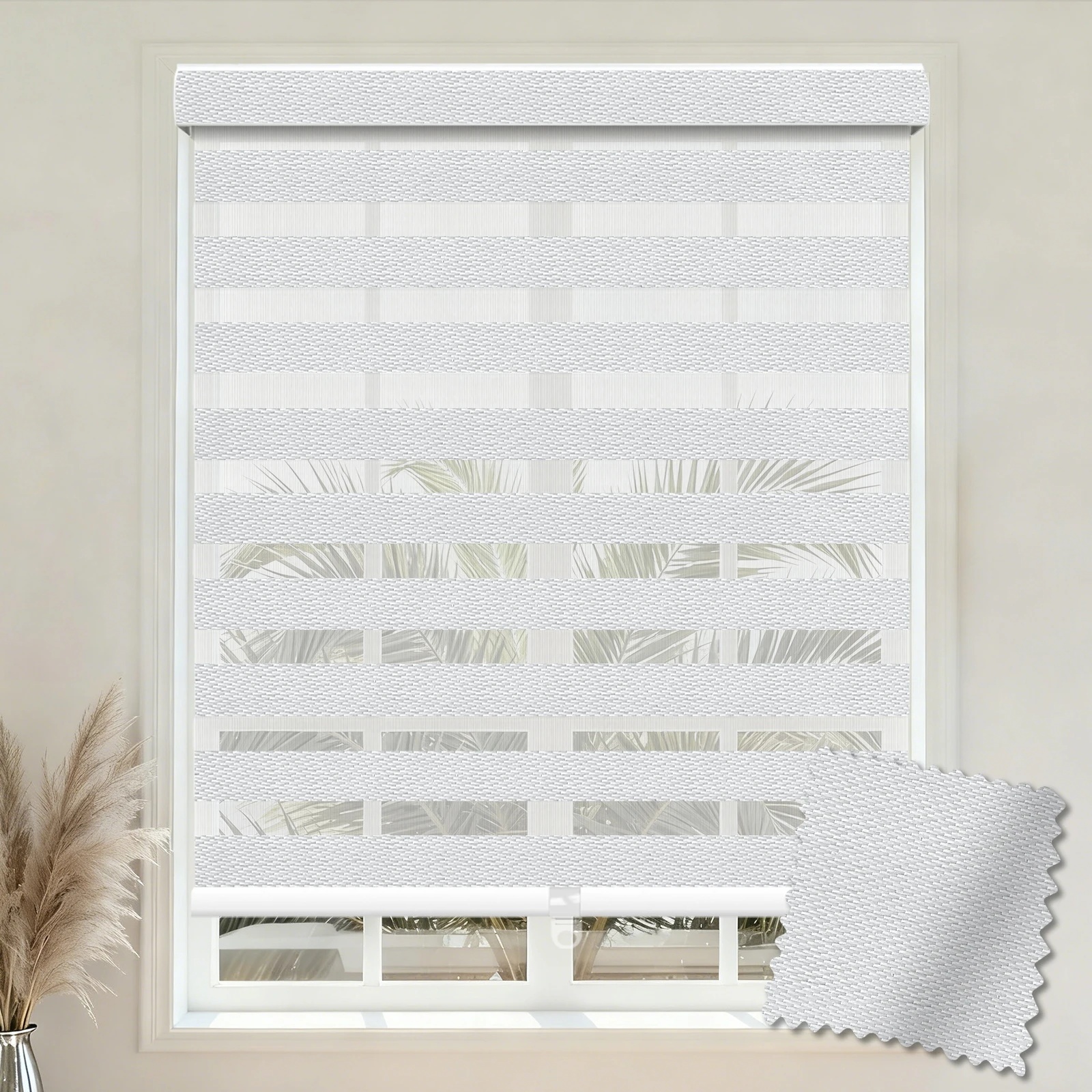 A220 Hover-Fit Curved Zebra Blind