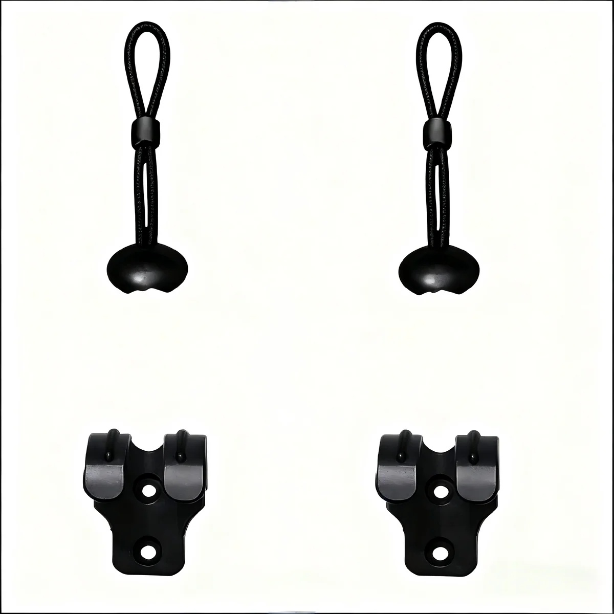 New Bungee kit, Universal Replacement Installation Accessories for Roller Blinds and Indoor/Outdoor Sunshade(1 Set, Black)
