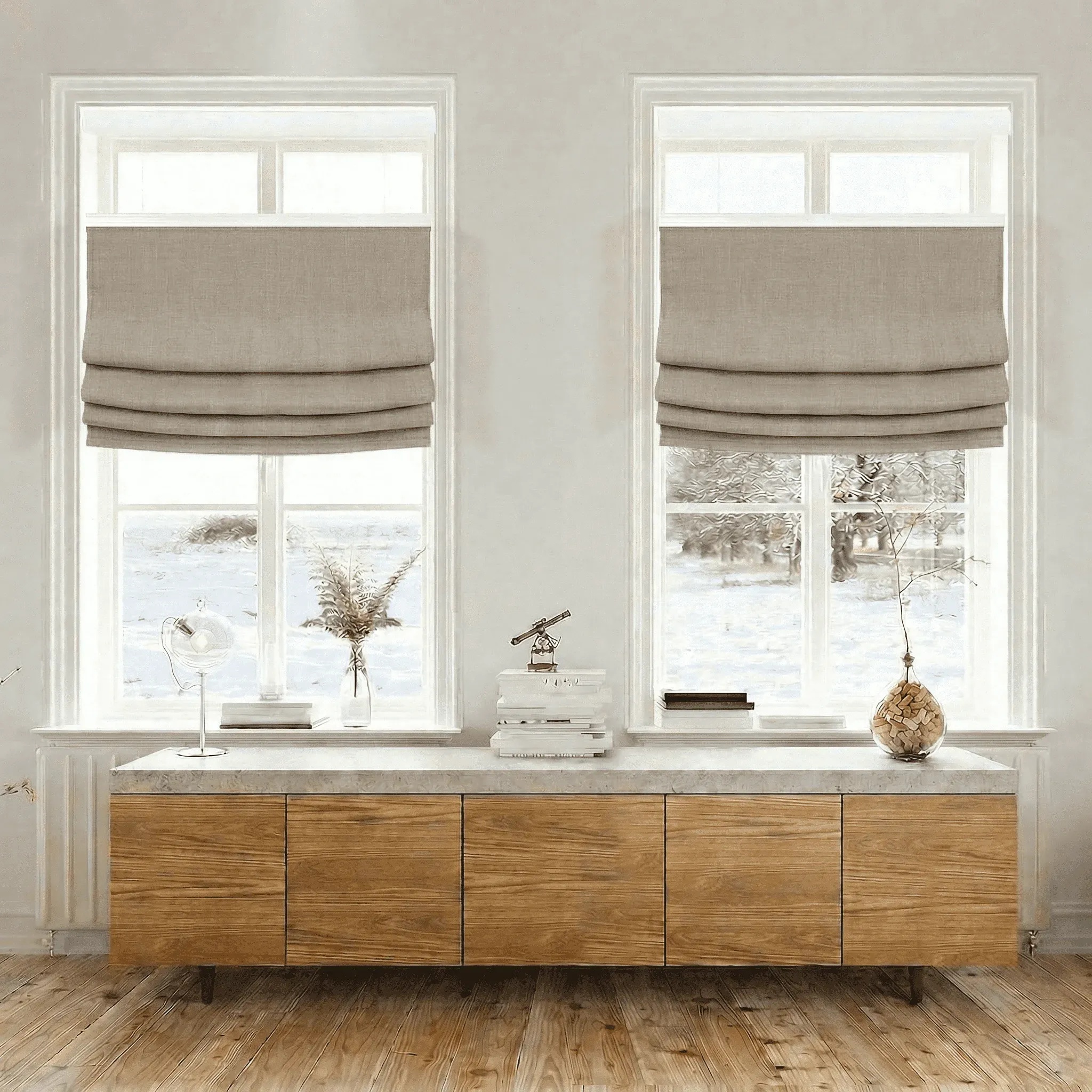 No-Drill RW1175 Top Down Bottom Up Roman Shade