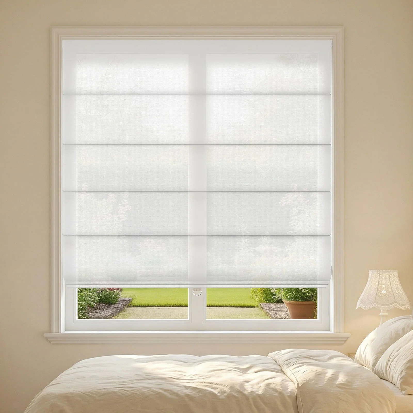 SLM286 Cordless Single Layer Aluminum Track Roman Shade