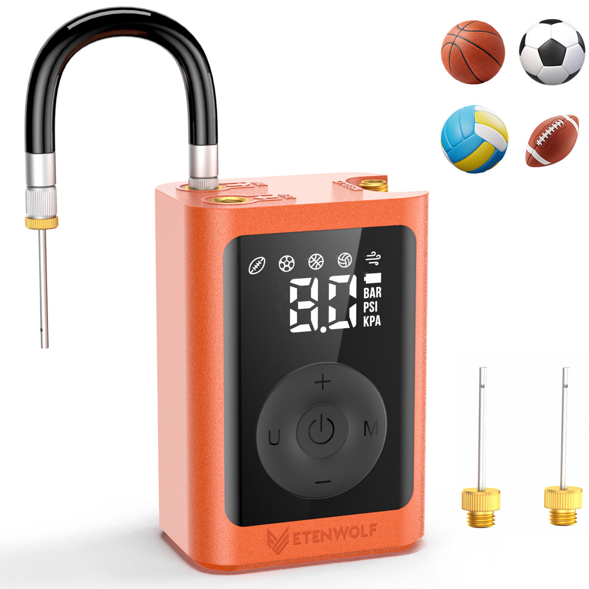 ETENWOLF P300 PLUS Electric Ball Pump – Orange