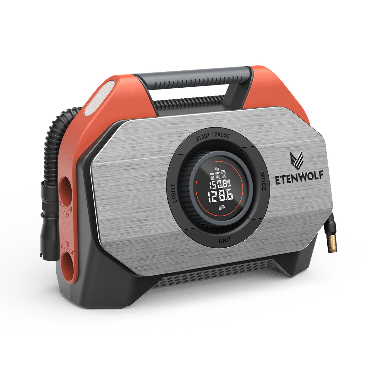 ETENWOLF Vortex S6 Heavy Duty Tire Inflator Air Compressor – Orange