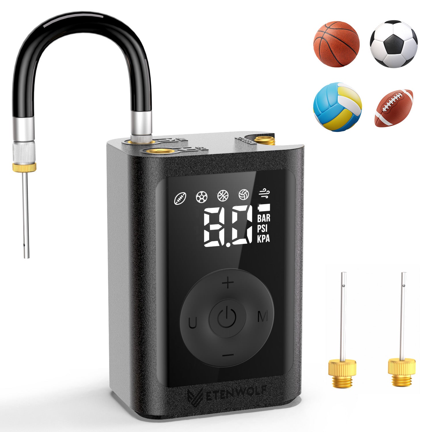 ETENWOLF P300 PLUS Electric Ball Pump – Black