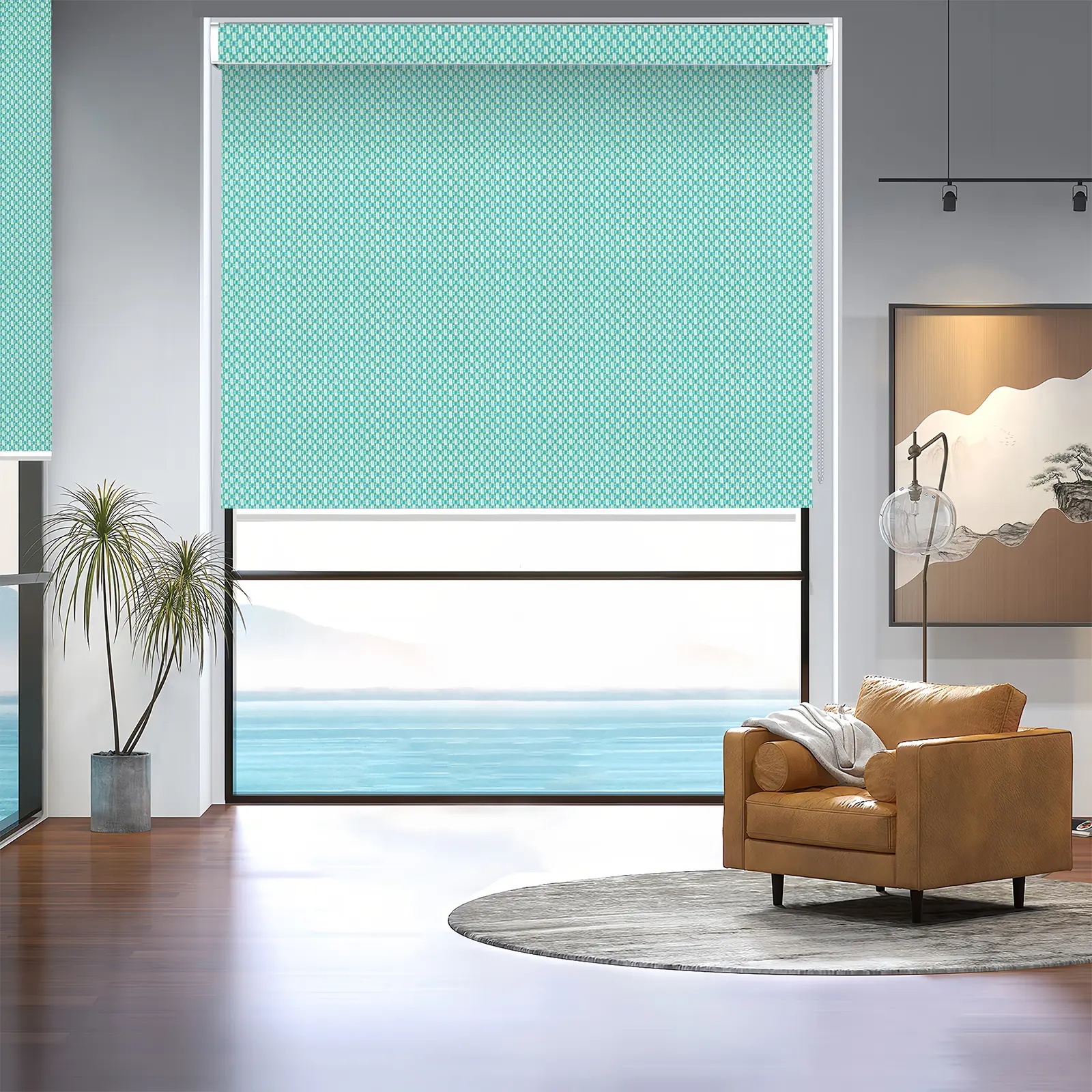 A114 Filter Curved Shell Roller Shade