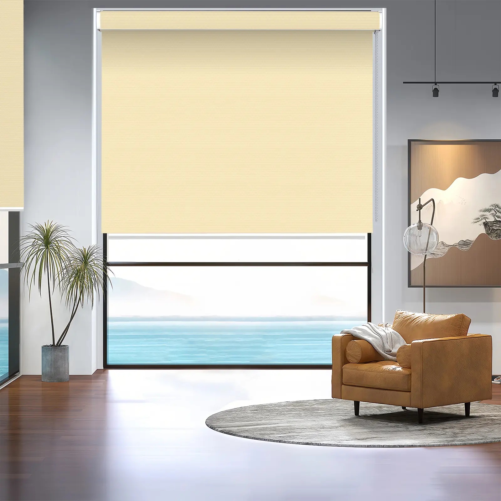 A120 Blackout Curved Shell Roller Shade