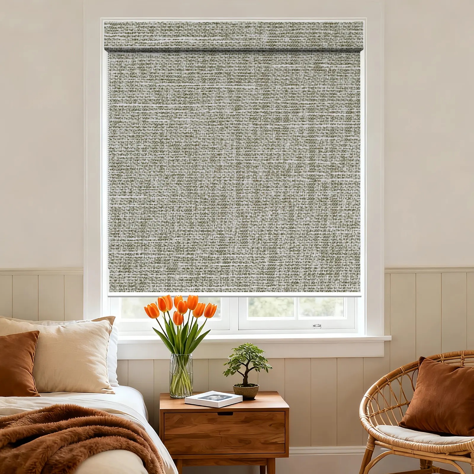 A128 Blackout Square Hood Roller Shade