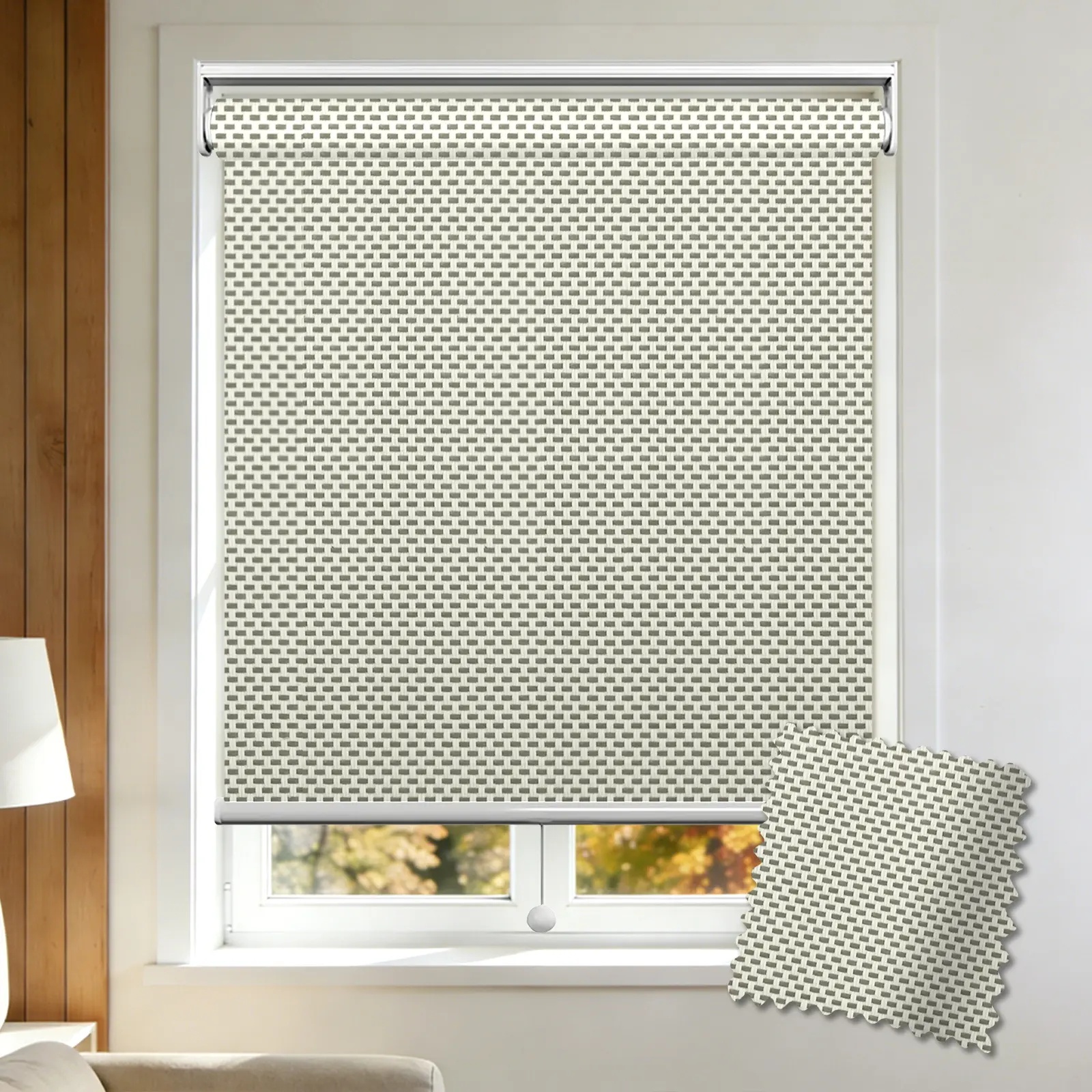 Matte Blackout Spring Roller Shade