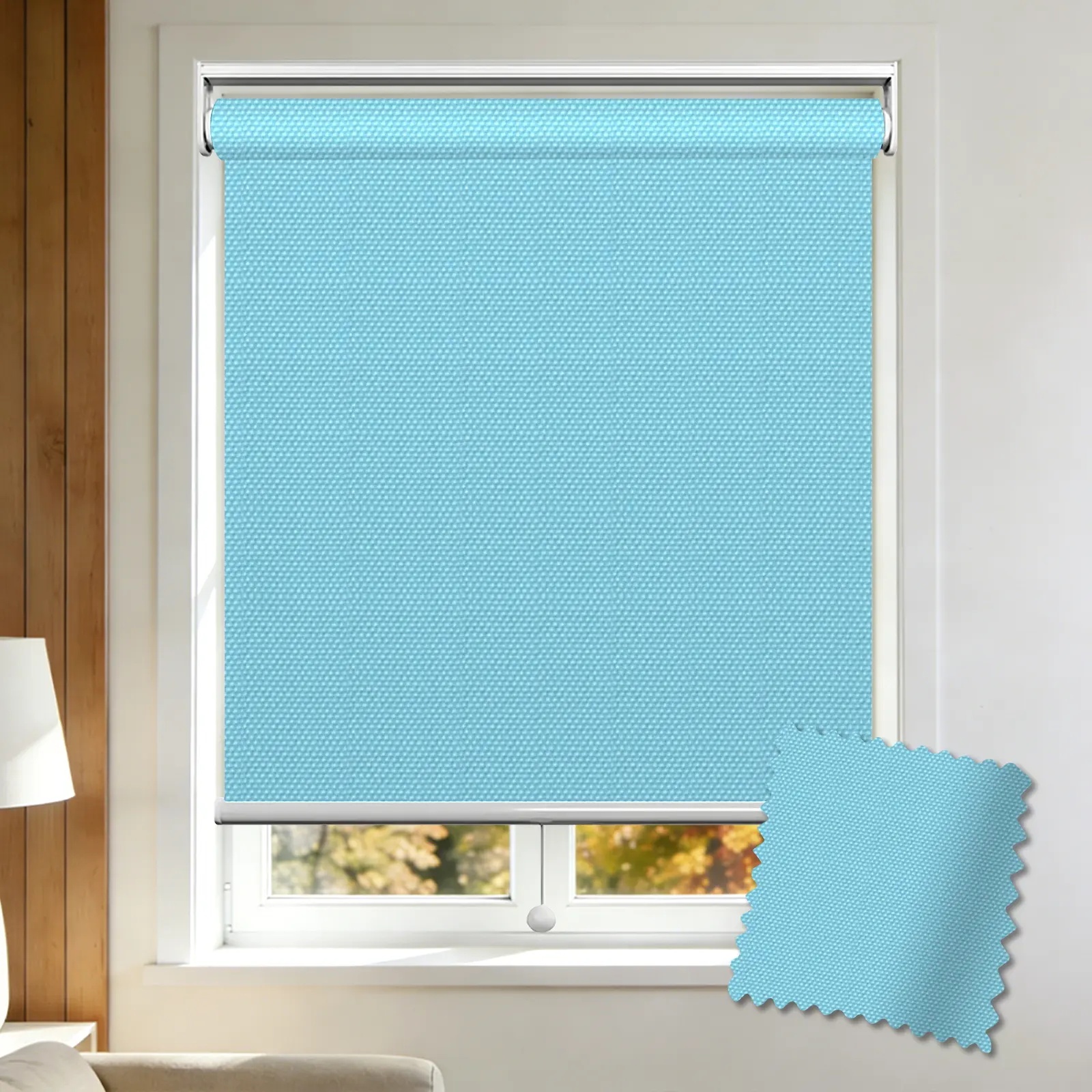 Customized Need to Punch Spring with Bracket Fully Blackout Roller Blinds