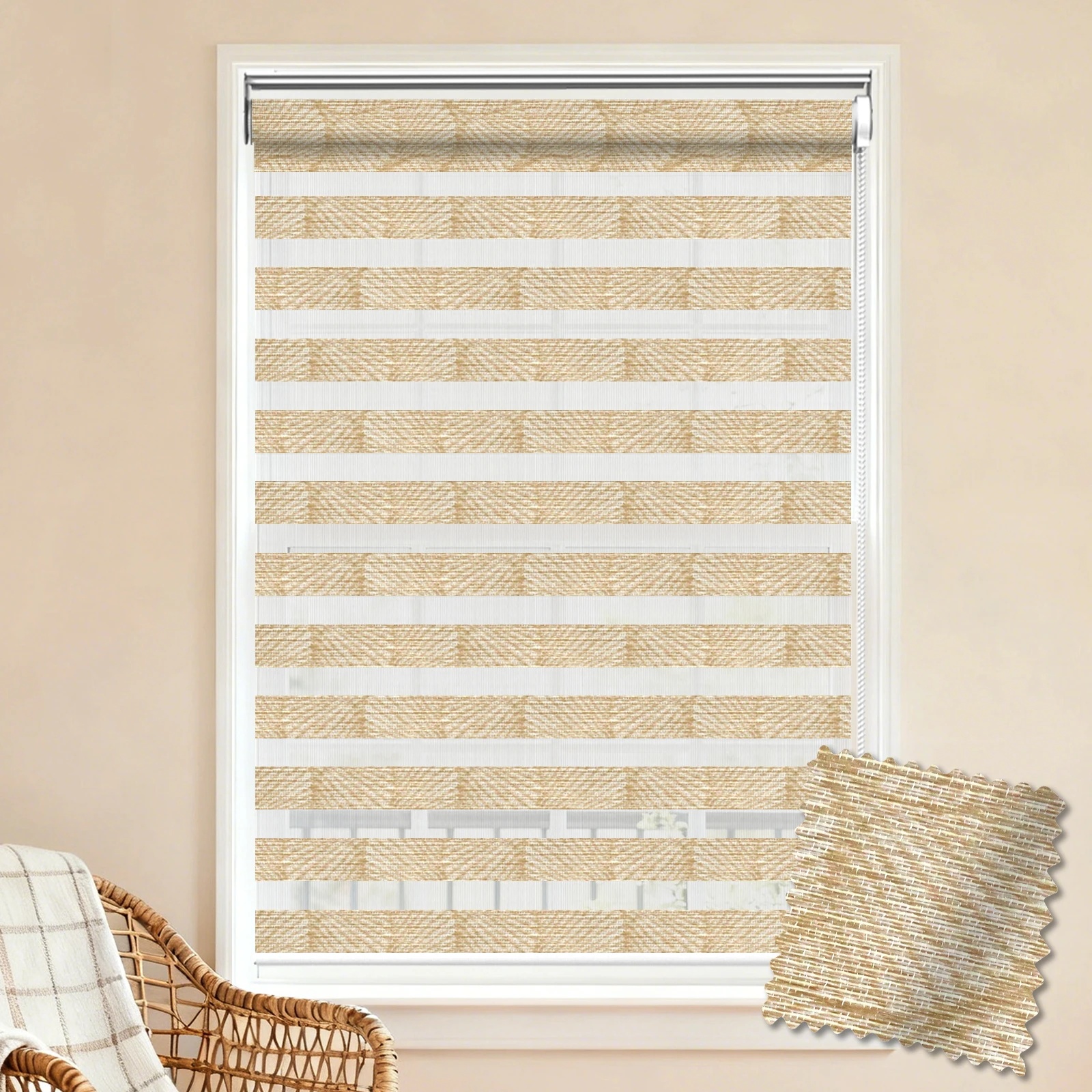 Sleek Bracket Zebra Blind