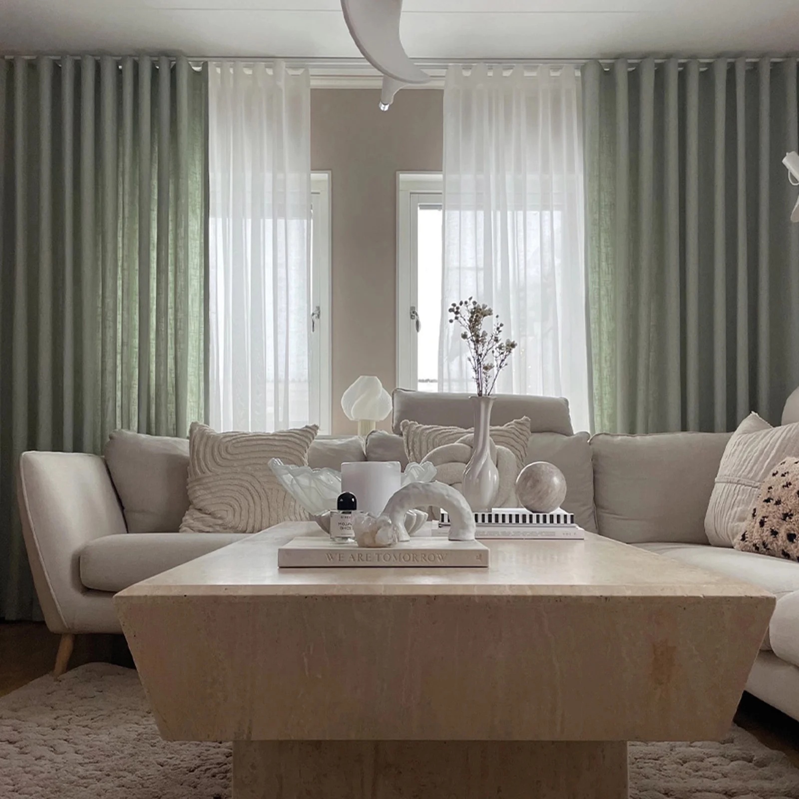 Malva Semi Sheer Pleat Curtains