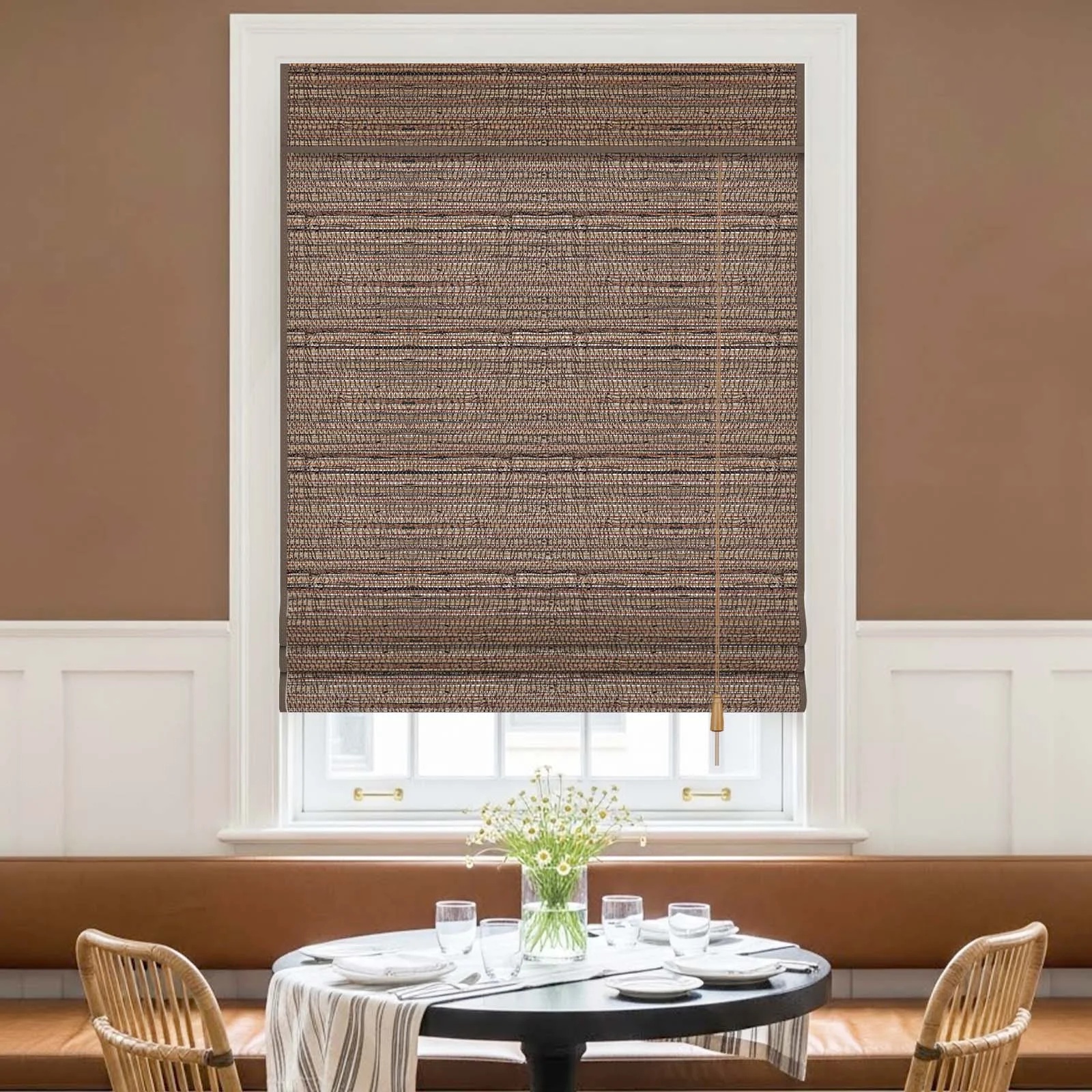 Lay Corded Natural Ramie Woven Shade – Jute and Bamboo