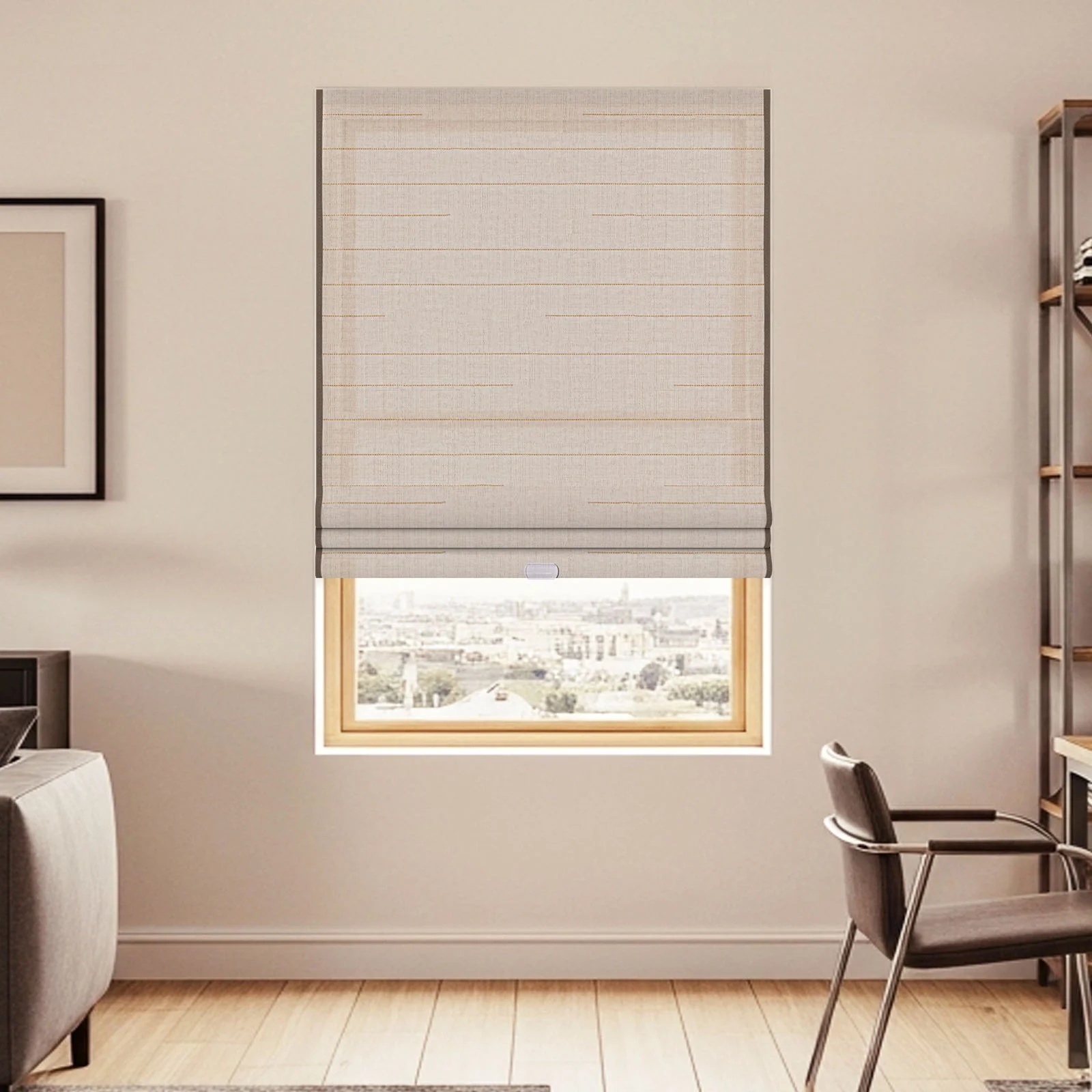 Linen Natural Woven Shade –  030 Bamboo Filaments  Lagurus Ovatus
