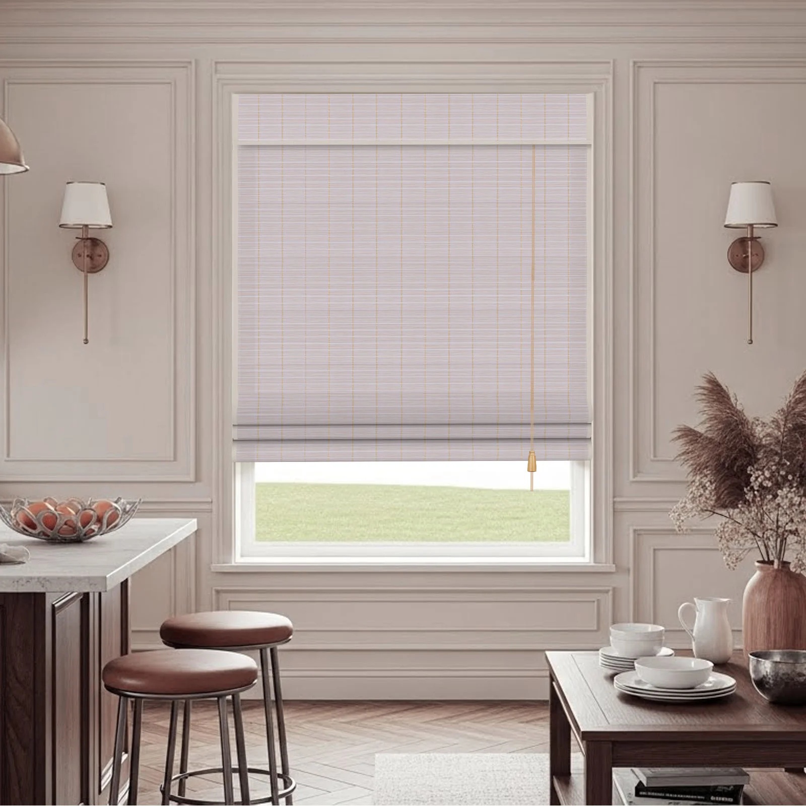 Corded Bamboo Natural Woven Shade