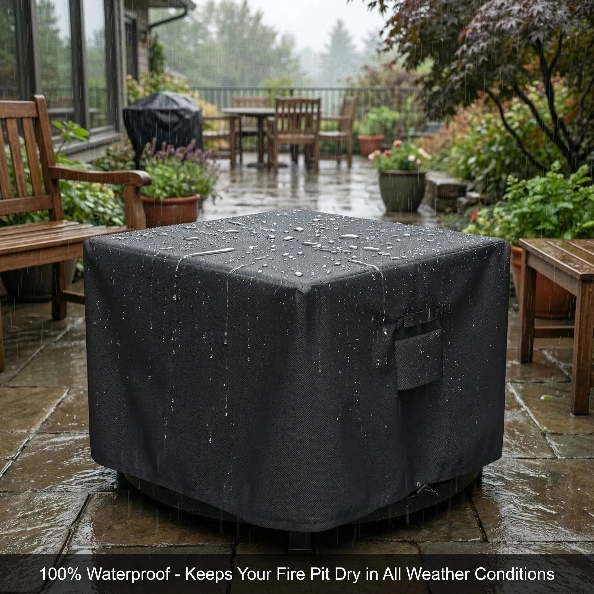 Square Fire Bowl Custom Covers