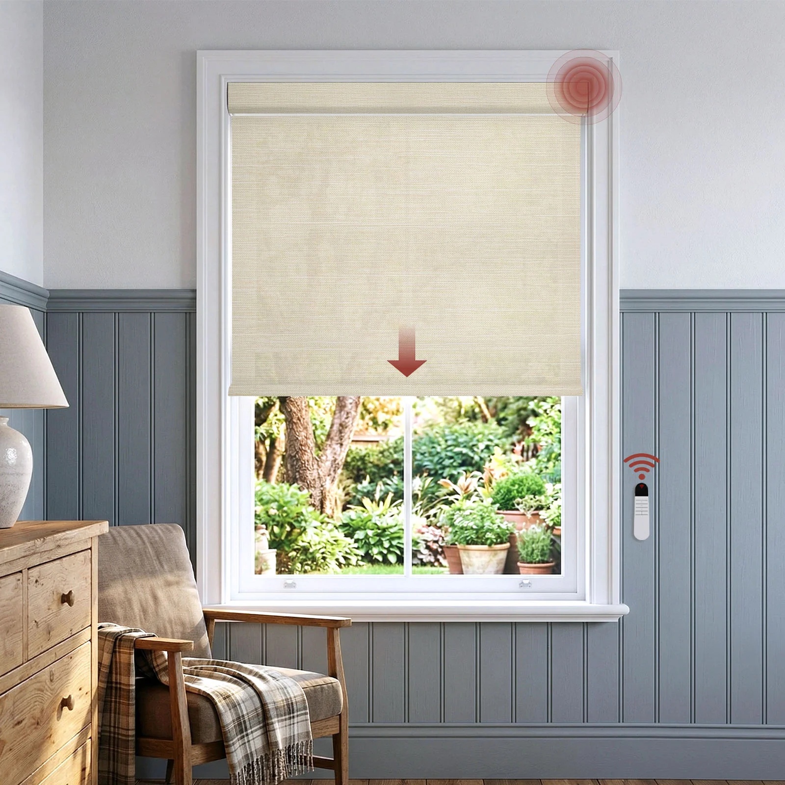 Motorized Fliter Curved Shell Roller Shade