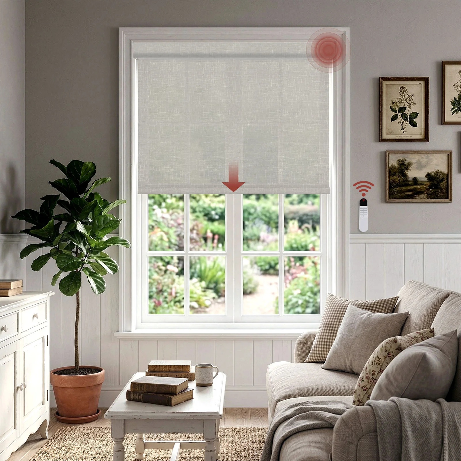 No-Drill Motorized Fliter Curved Shell Roller Shade