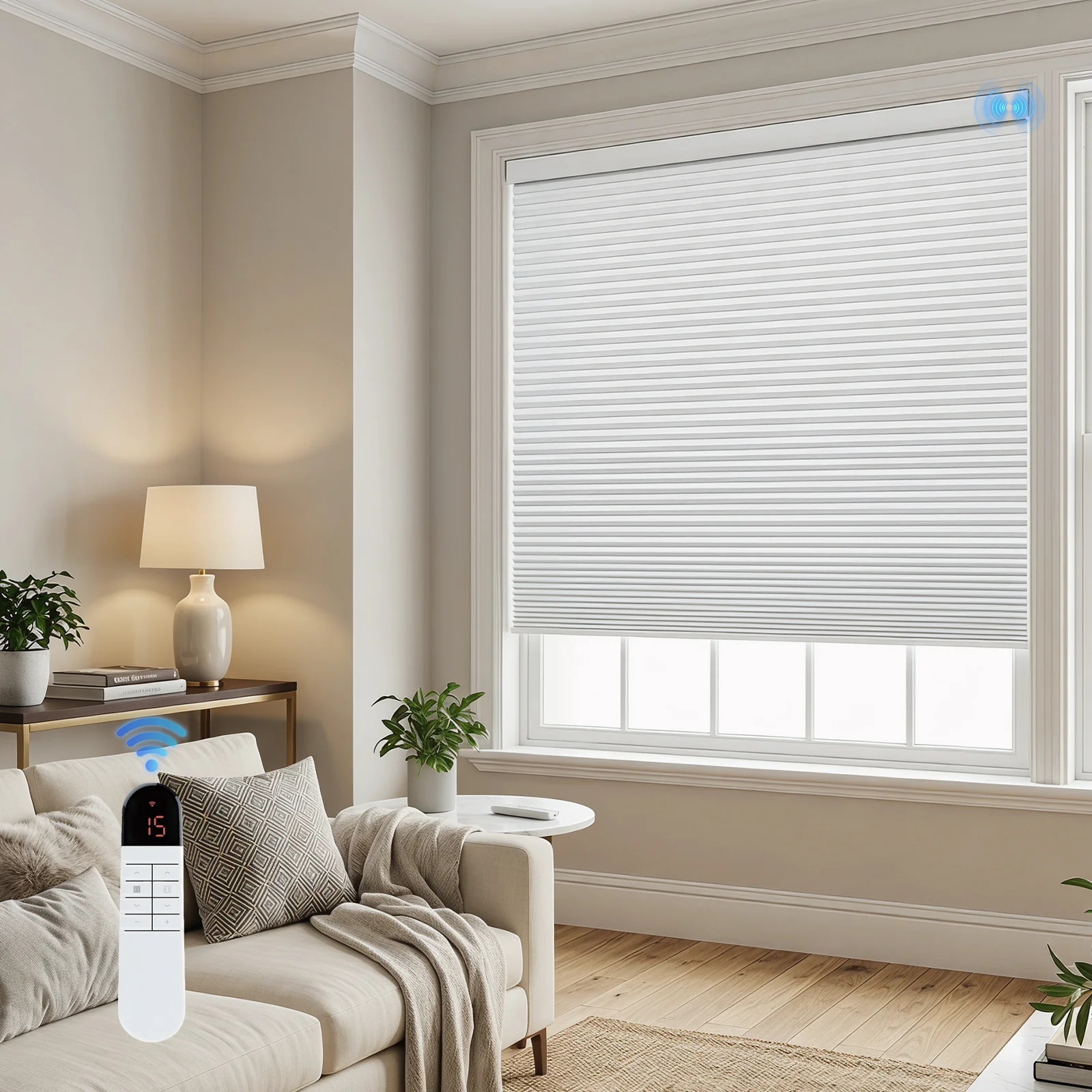 Motorized RYLB Blackout Cellular Shades Cordless