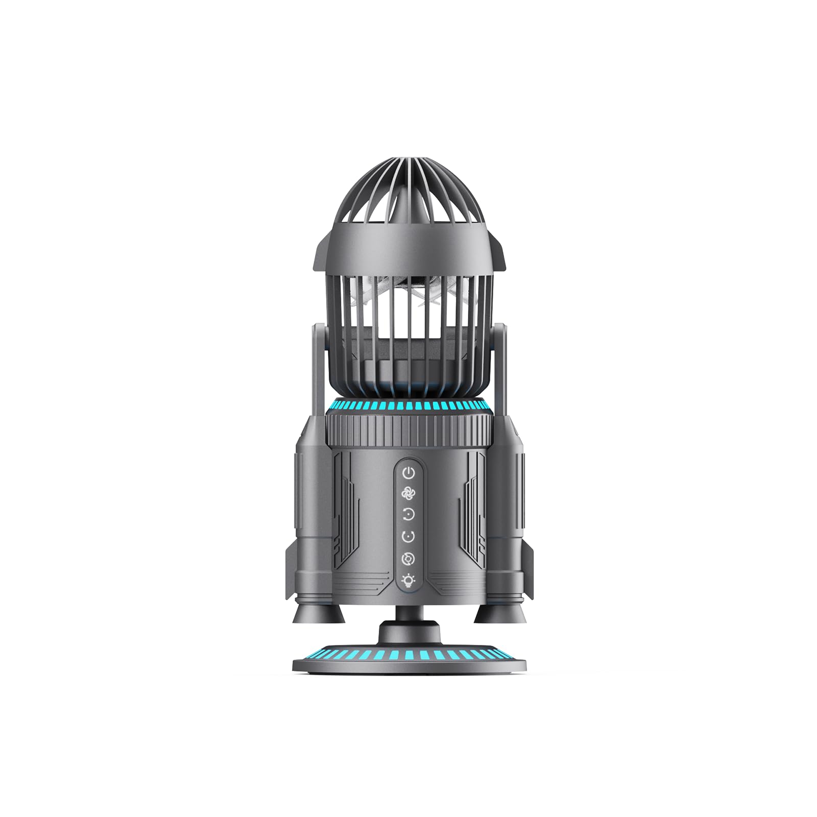 LAMJIE RK-1 Rocket Shape Portable Desk Fan, Rechargeable Mini Table Fan with 5000mAh Battery
