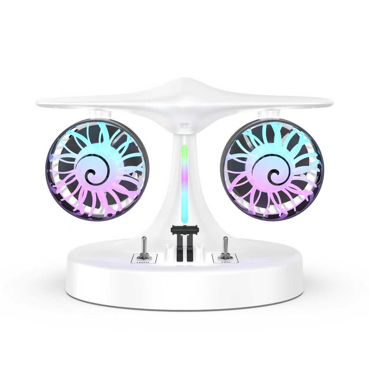 LAMJIE J-2MINI Airplane-Inspired Fan with Humidifier and Adjustable Throttle Speed for Cool Control