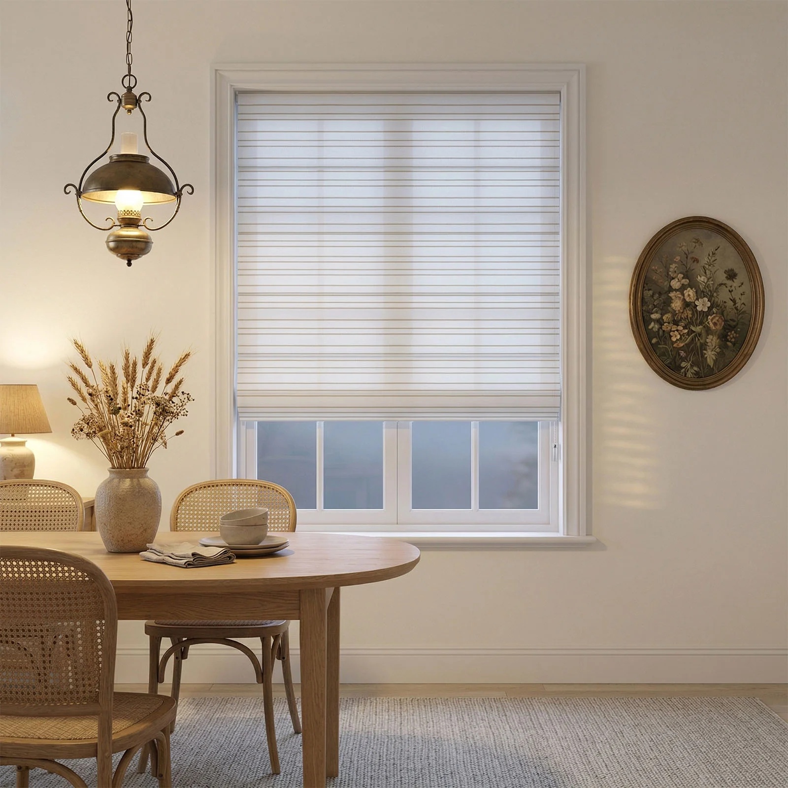 Light Filtering Cord Single Layer Roman Shade LM450